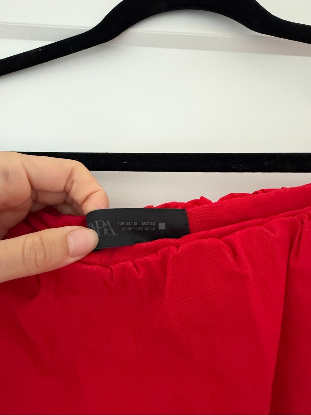 Zara Red Off-Shoulder Mini Dress - Picture 4 of 5